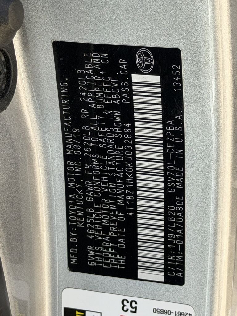 2019 Toyota Camry XSE V6