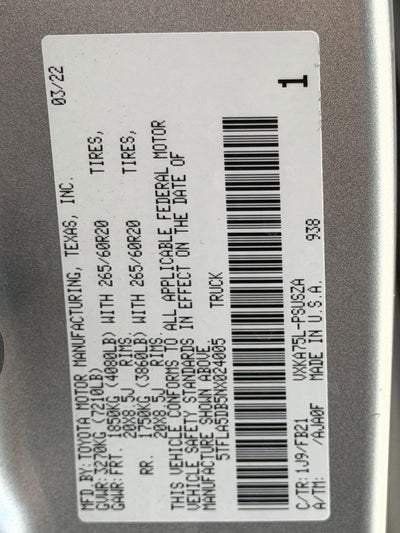 2022 Toyota Tundra SR5