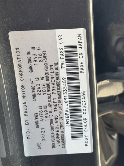 2021 Mazda Mazda3 Preferred