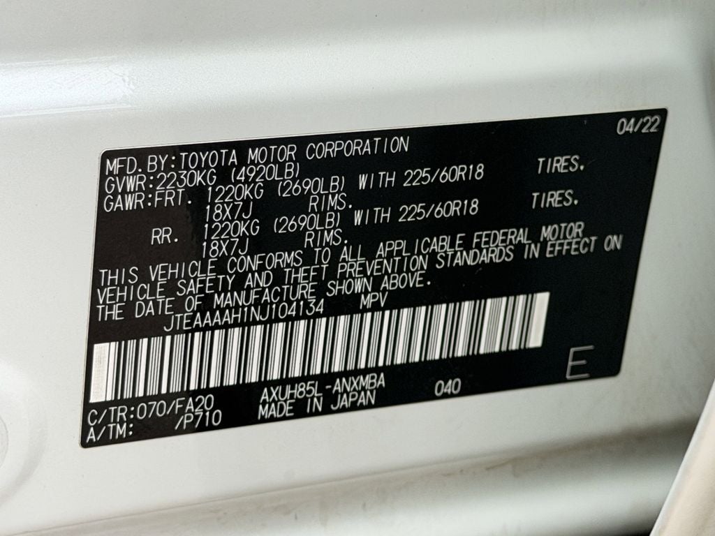 2022 Toyota Venza LE