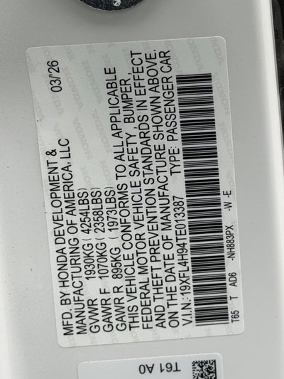 2026 Honda Civic Hybrid Sport Touring