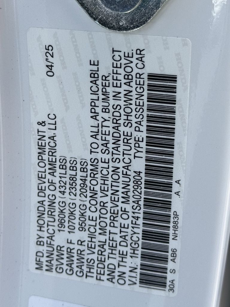 2025 Honda Accord SE