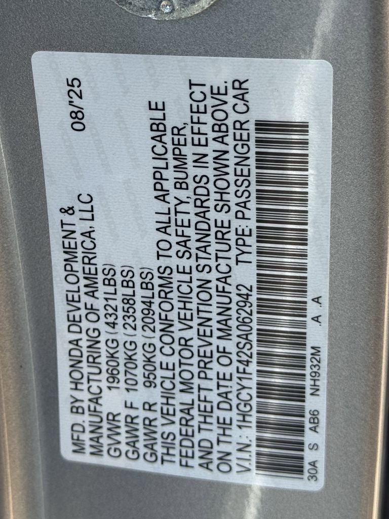 2025 Honda Accord SE