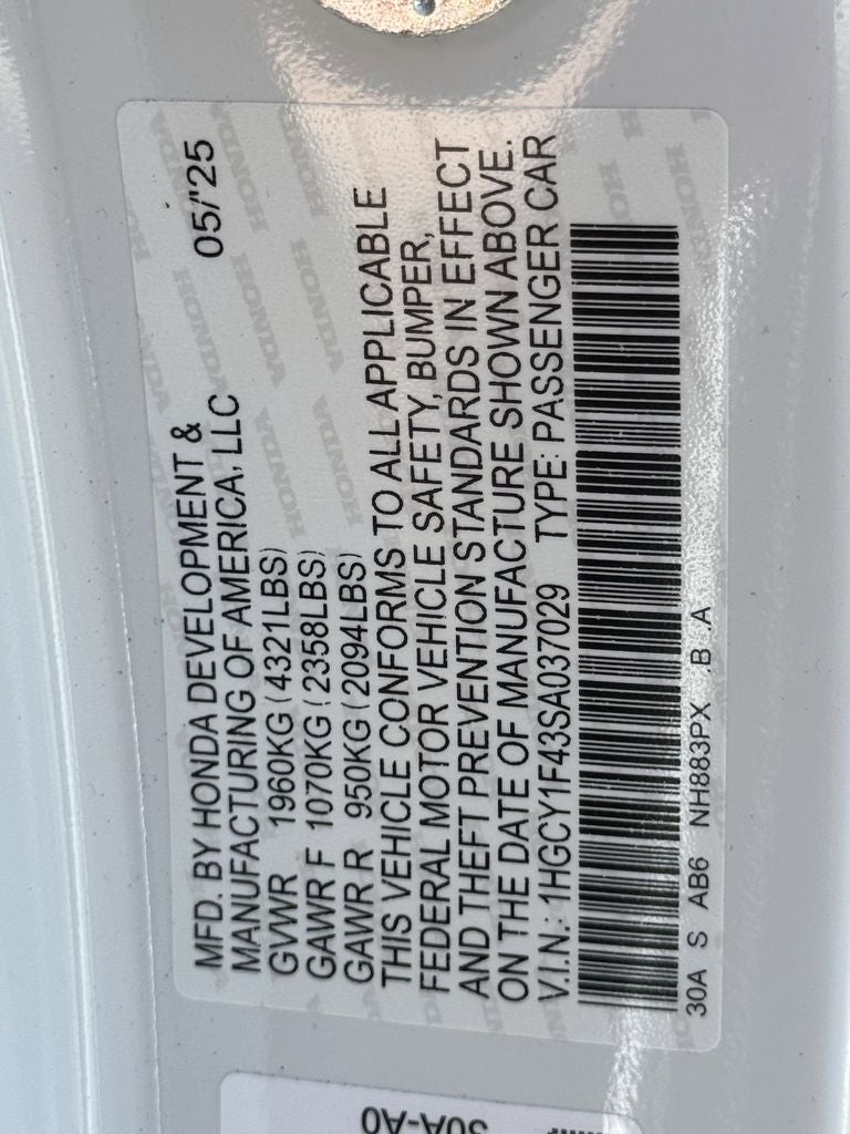 2025 Honda Accord SE