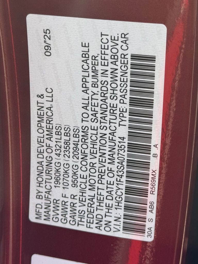 2025 Honda Accord SE