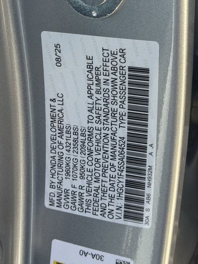 2025 Honda Accord SE