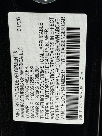 2026 Honda Accord Hybrid Sport