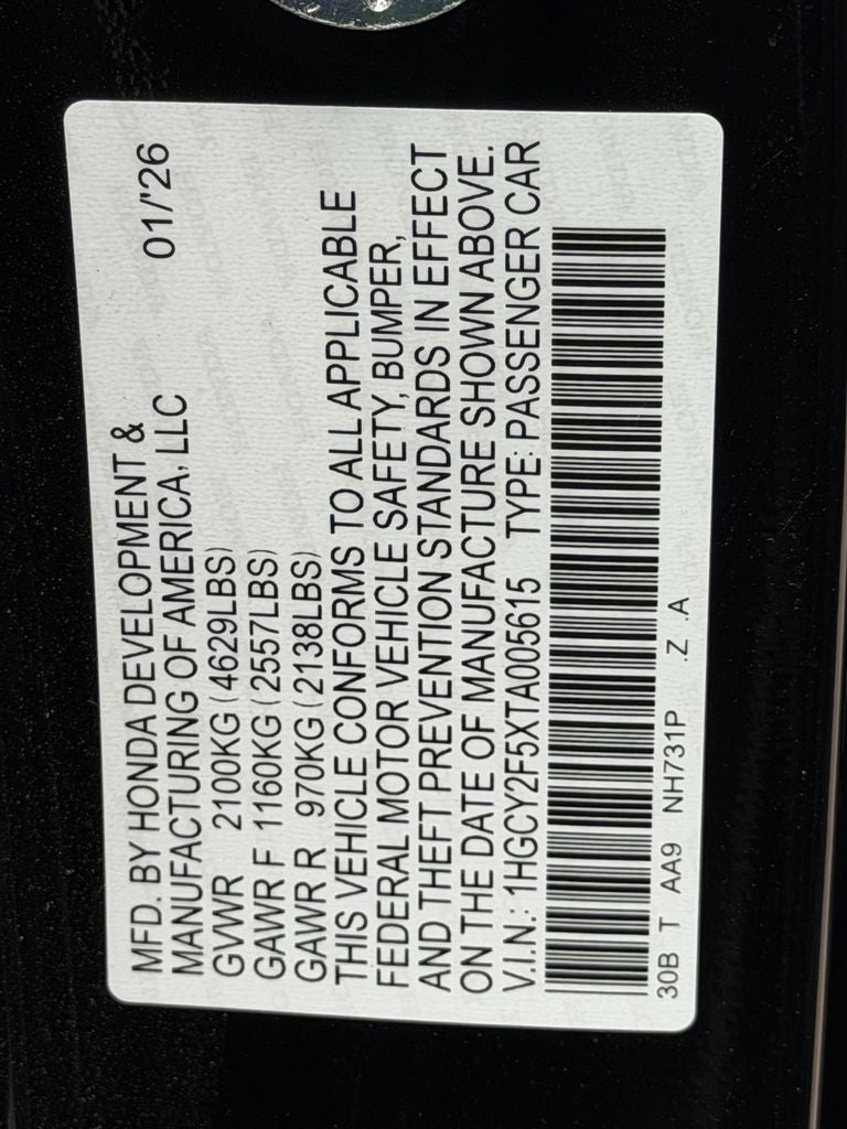 2026 Honda Accord Hybrid Sport