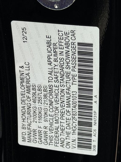 2026 Honda Accord Hybrid Touring