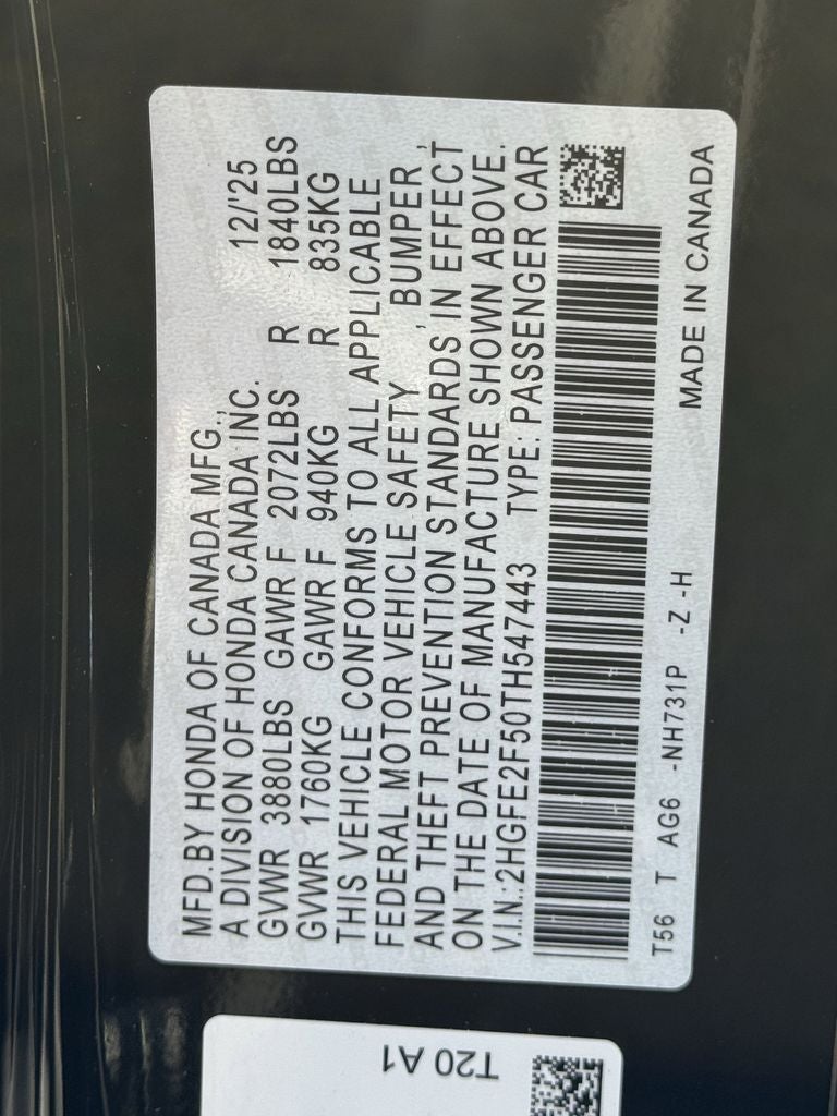 2026 Honda Civic Sport