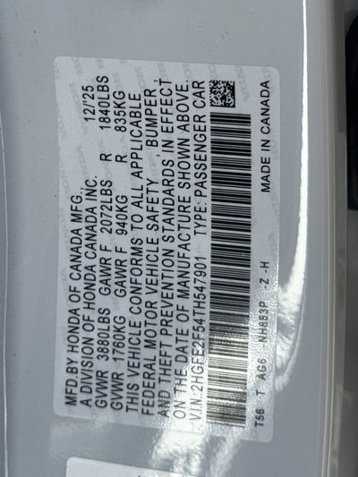 2026 Honda Civic Sport