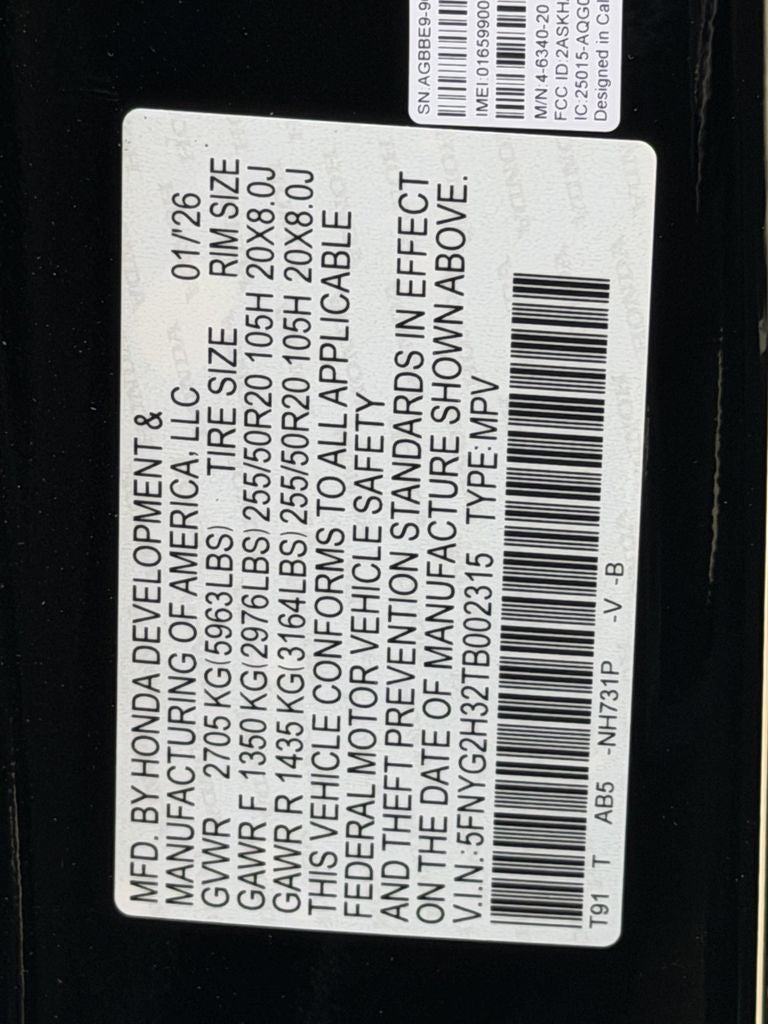 2026 Honda Pilot Sport