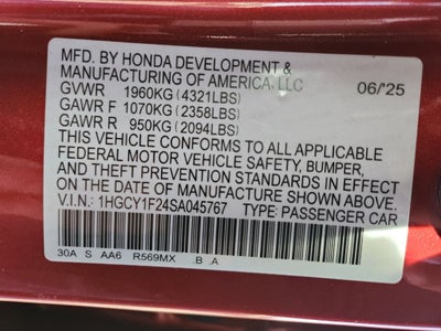 2025 Honda Accord Sedan LX