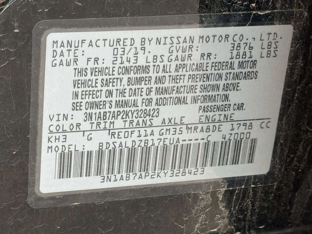 2019 Nissan Sentra SV