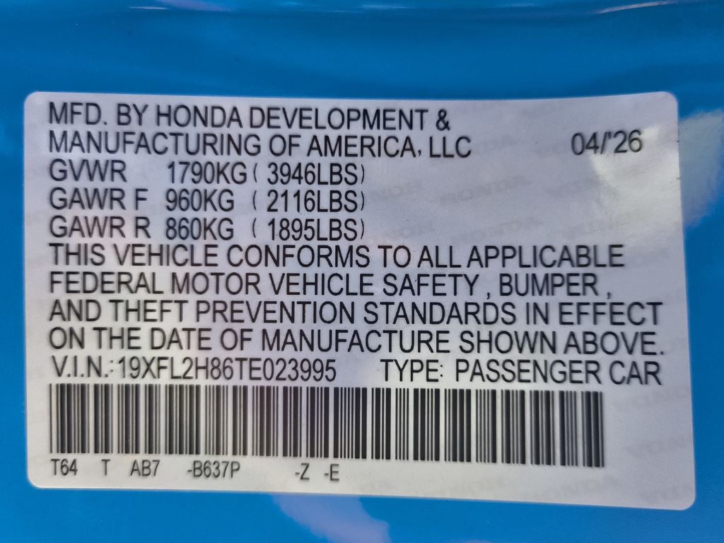 2026 Honda Civic Sport
