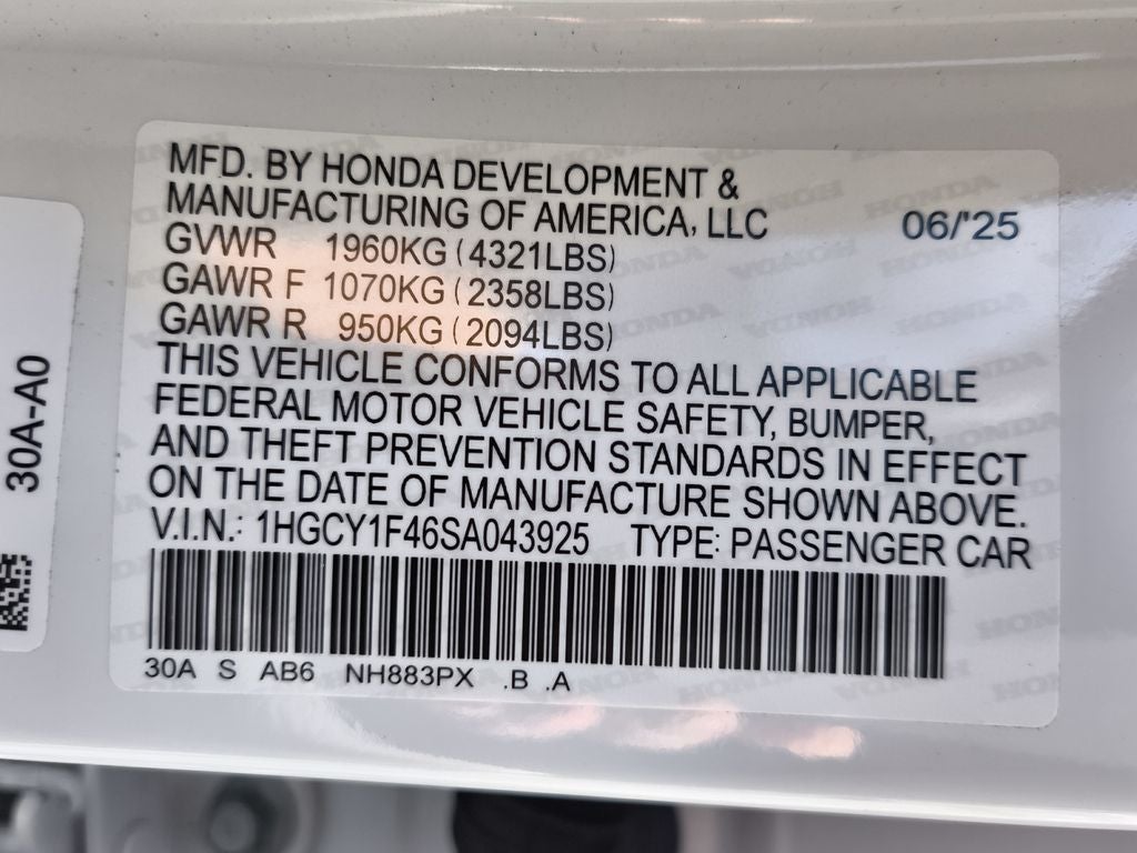 2025 Honda Accord SE