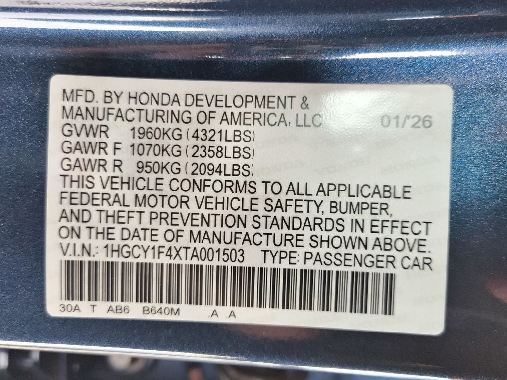 2026 Honda Accord SE