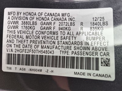 2026 Honda Civic Sport