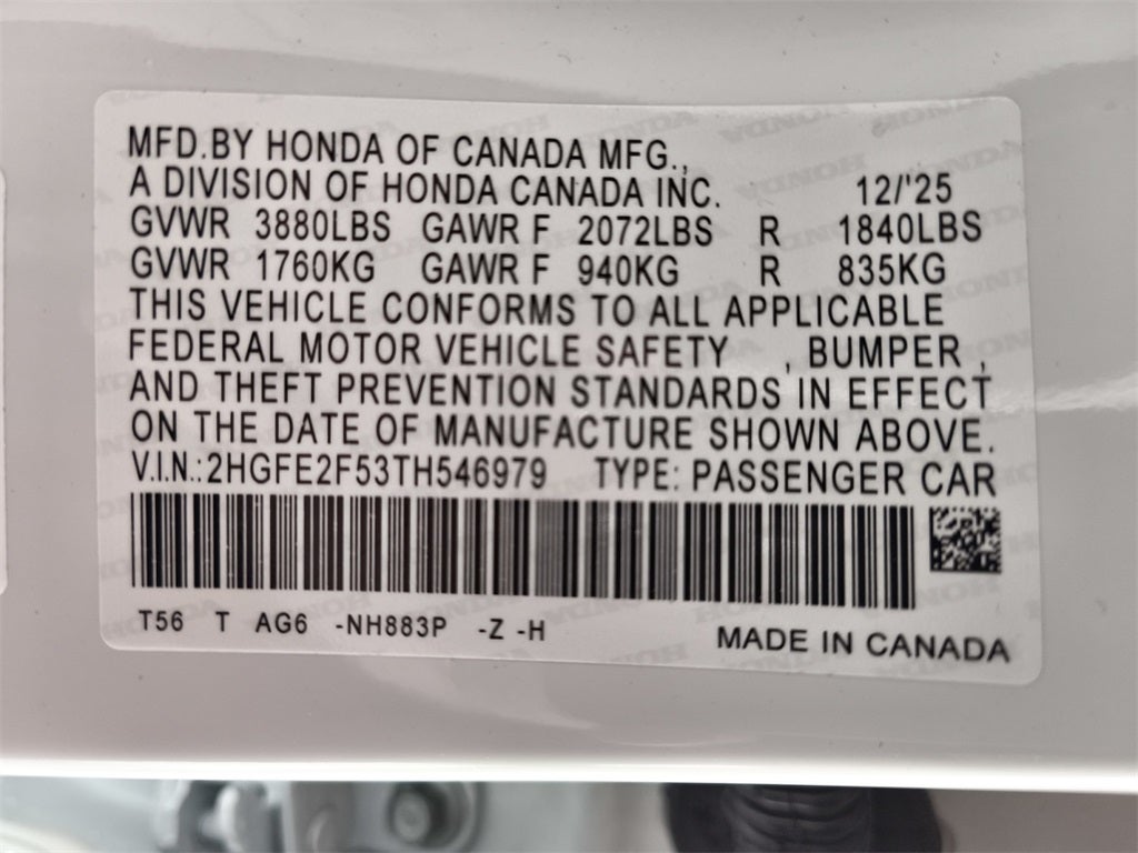 2026 Honda Civic Sport