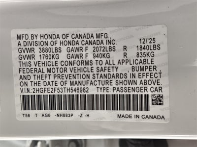 2026 Honda Civic Sport