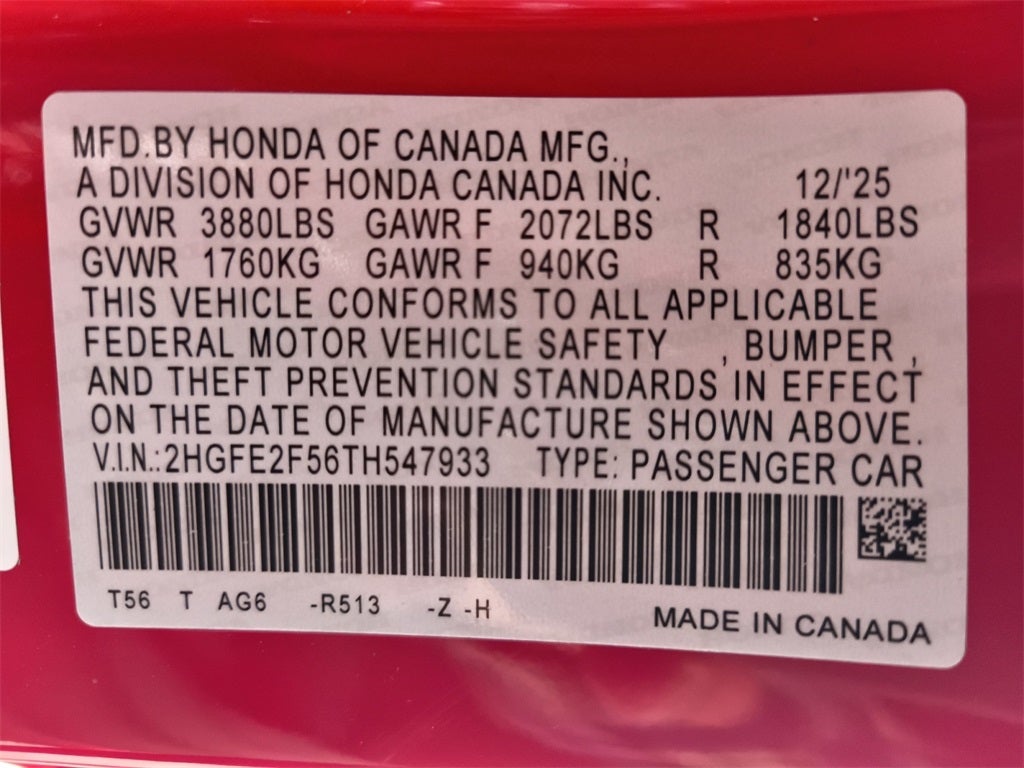 2026 Honda Civic Sport