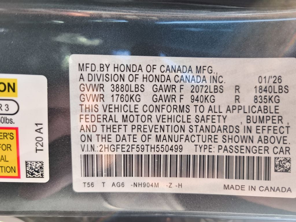 2026 Honda Civic Sport