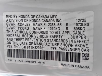 2026 Honda Civic Hybrid Sport Touring