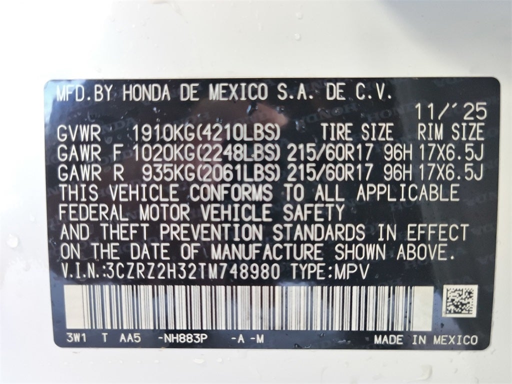 2026 Honda HR-V LX