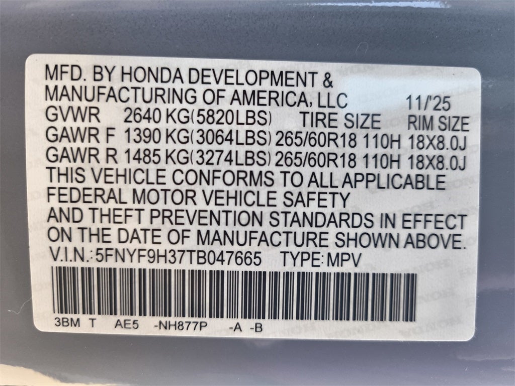2026 Honda Passport RTL