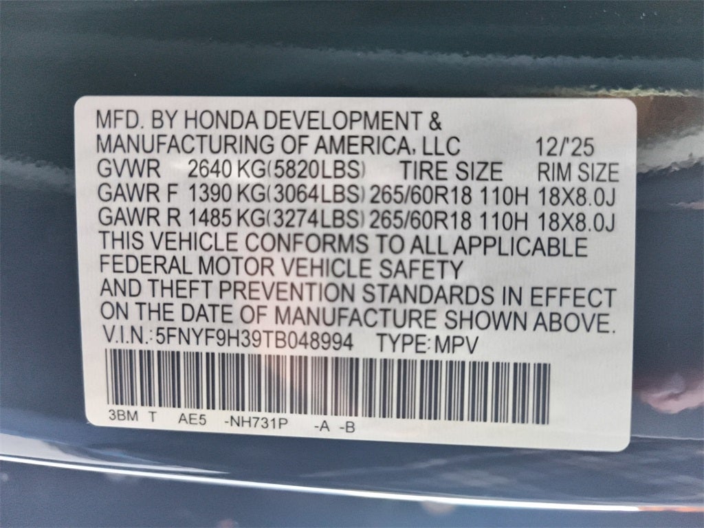 2026 Honda Passport RTL