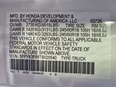 2026 Honda Ridgeline Black Edition