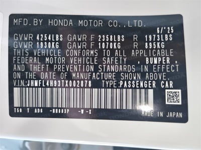 2026 Honda Civic Hybrid Sport Touring