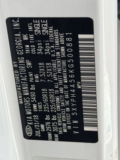 2019 Kia Sorento EX V6