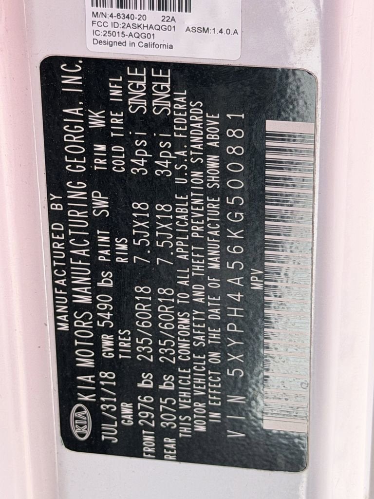 2019 Kia Sorento EX V6