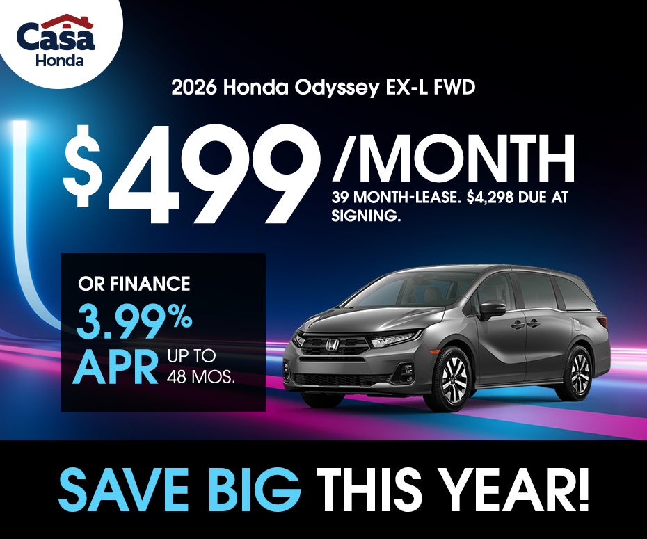 New 2026 Honda Odyssey EX-L FWD