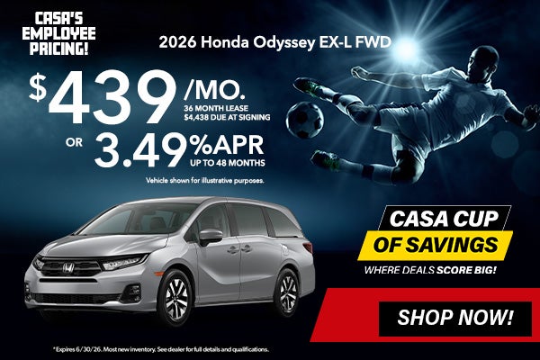 New 2026 Honda Odyssey EX-L FWD